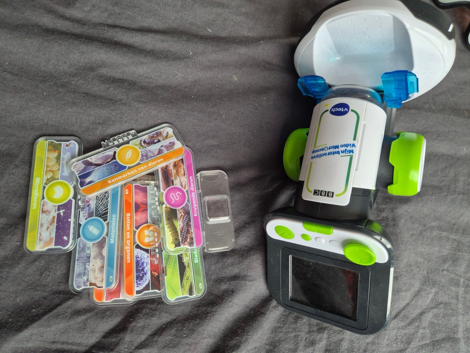 VTech Mijn Interactieve Video Microscoop met kaarten, Ophalen of Verzenden, Gebruikt, Minder dan 400x, Biologische microscoop