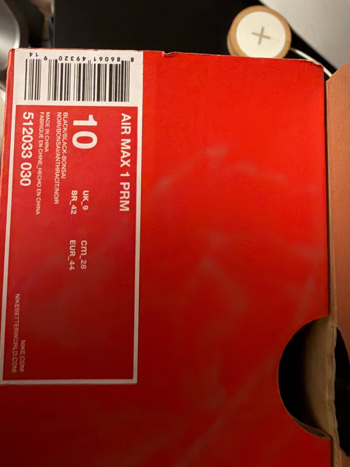 Nike Air Max 1 Black Bonsai Eu44, Ophalen, Blauw, Sneakers of Gympen, Gedragen