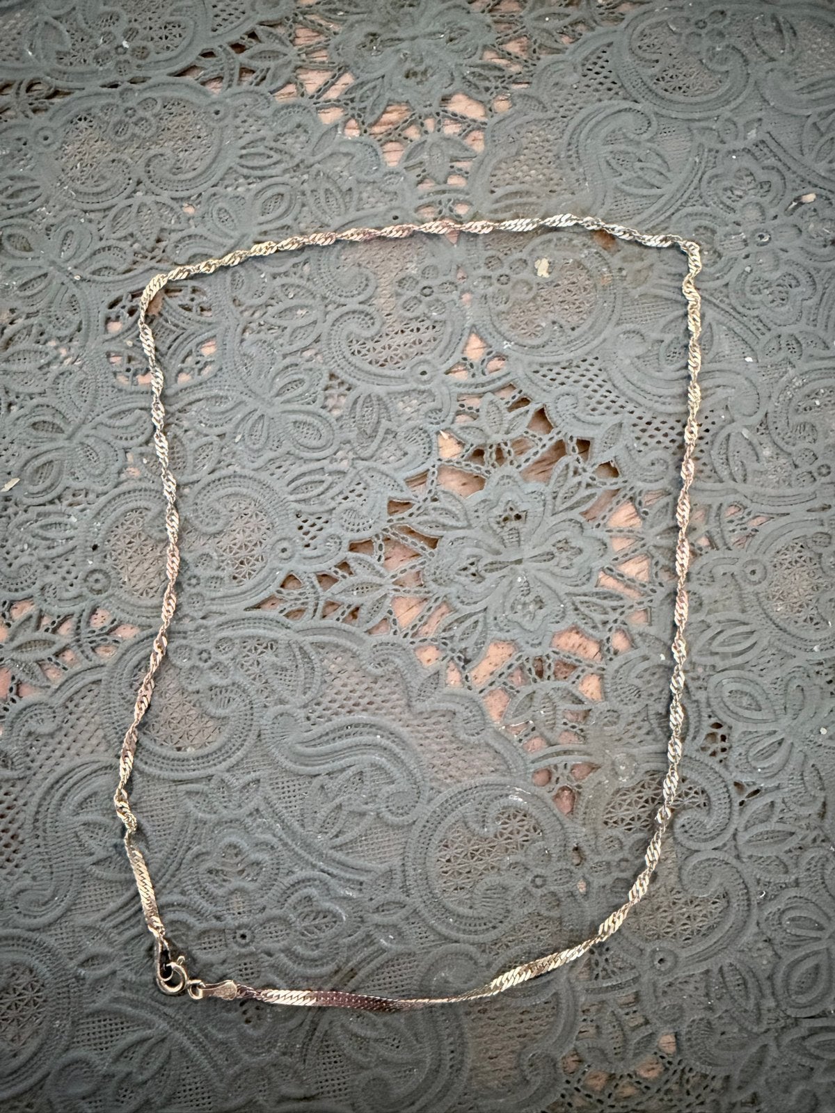 Tricolour ketting 10 karaat goud, 2,53 gram, Sieraden, Tassen en Uiterlijk, Kettingen, Ophalen of Verzenden, Gebruikt, Goud