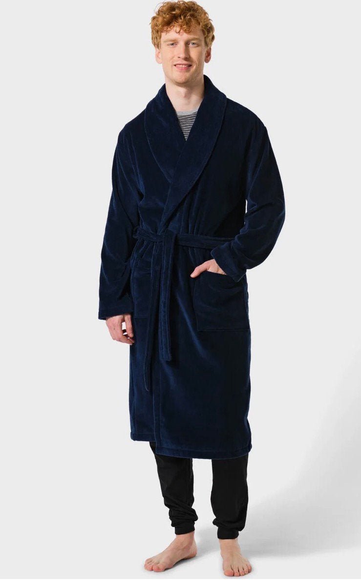 HEMA velours badjas, heren, 100% katoen, Nieuw!, Ophalen of Verzenden, Nieuw