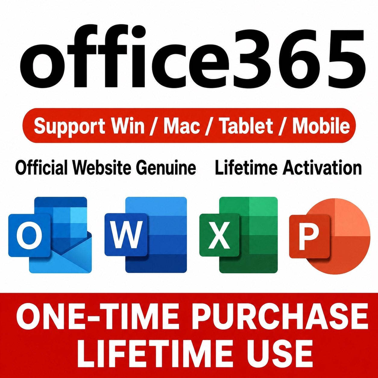 Office 365 Levenslange Licentie - Win/Mac/Tablet/Mobiel, Verzenden, Nieuw, Powerpoint, MacOS