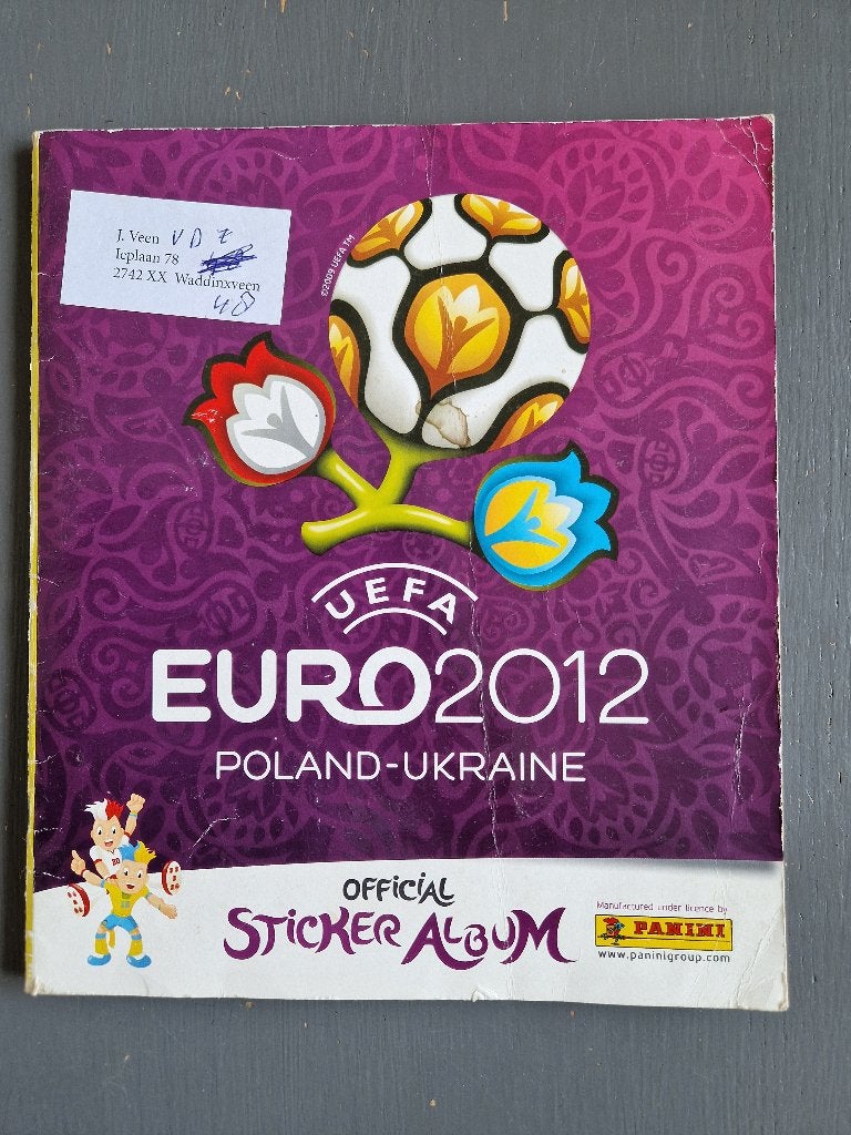 Panini UEFA EURO 2012 Sticker Album - Polen-Oekraïne, Ophalen of Verzenden, Gebruikt, Overige sporten, Poster, Plaatje of Sticker