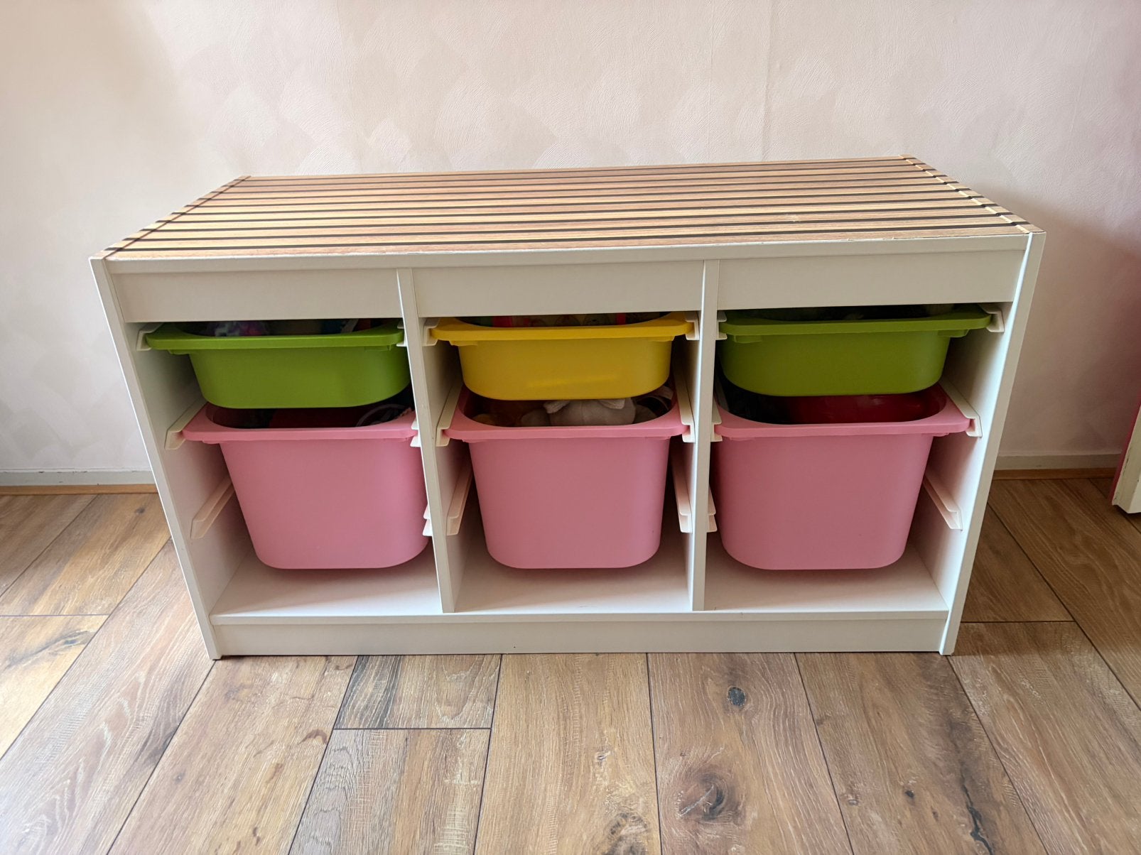 IKEA TROFAST opbergkast met 6 bakken – 99 x 44 x 56 cm, Ophalen, Gebruikt, Kast, 75 tot 100 cm