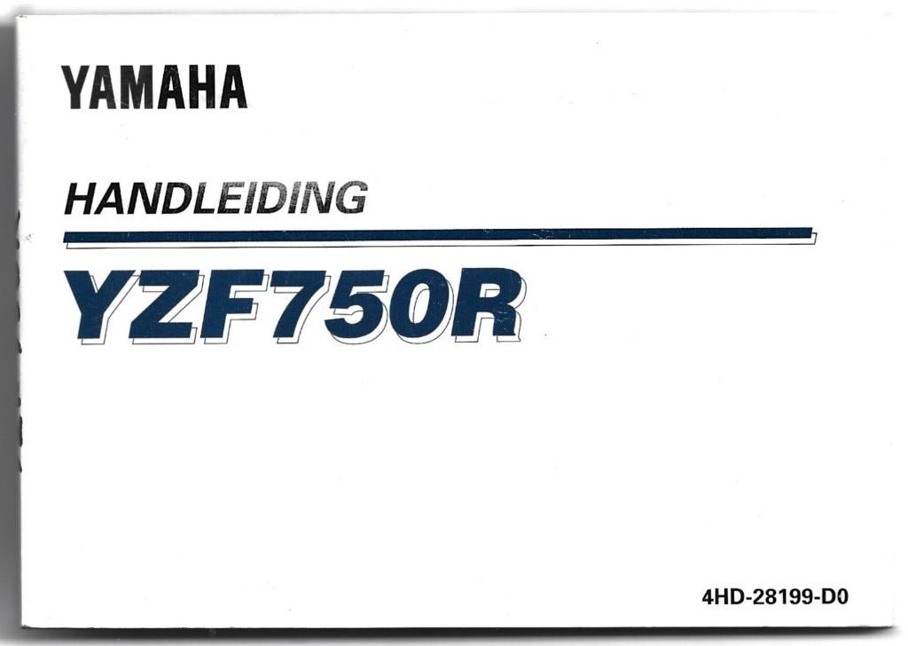 Yamaha YZF750 R handleiding (5561z), Verzenden, Yamaha