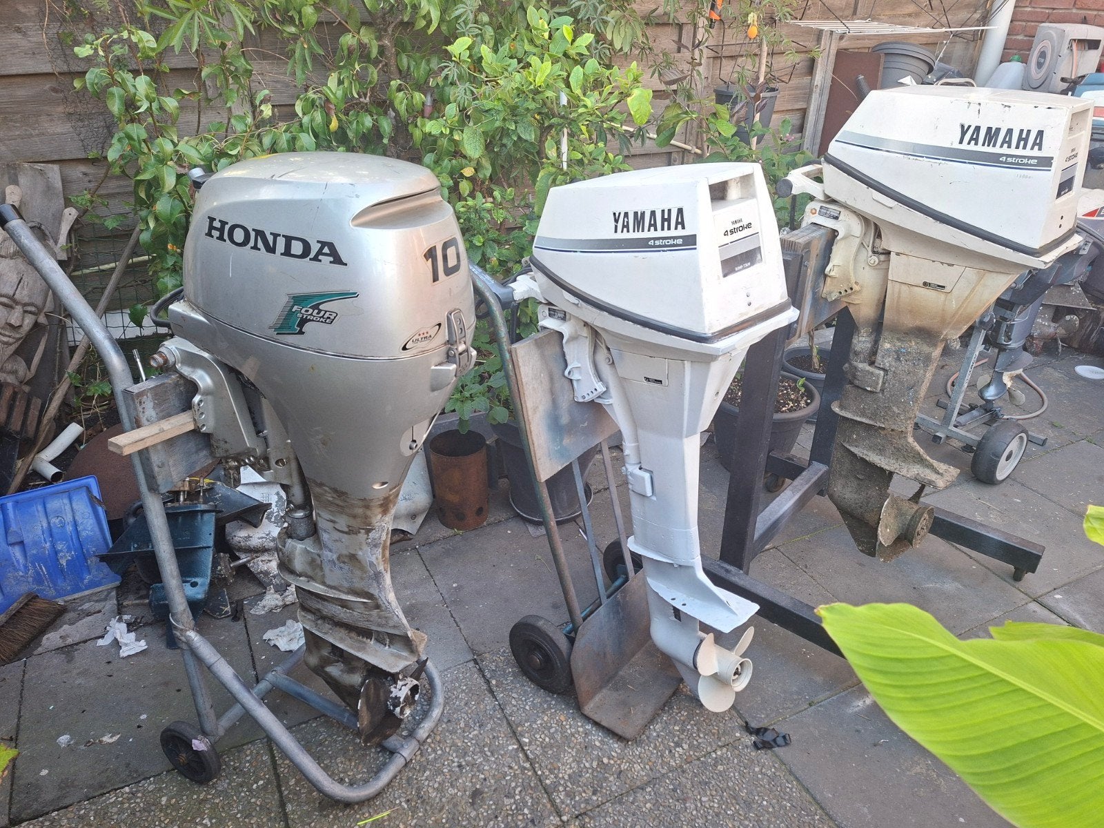 partij buitenboordmotoren  yamaha 8 pk honda 10, Watersport en Boten, Ophalen of Verzenden, Benzine, 30 pk of meer, Met afstandsbediening