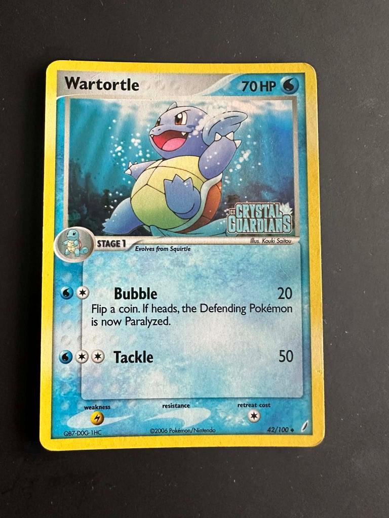 Wartortle - Crystal Guardians, Ophalen of Verzenden, Gebruikt, Losse kaart, Foil