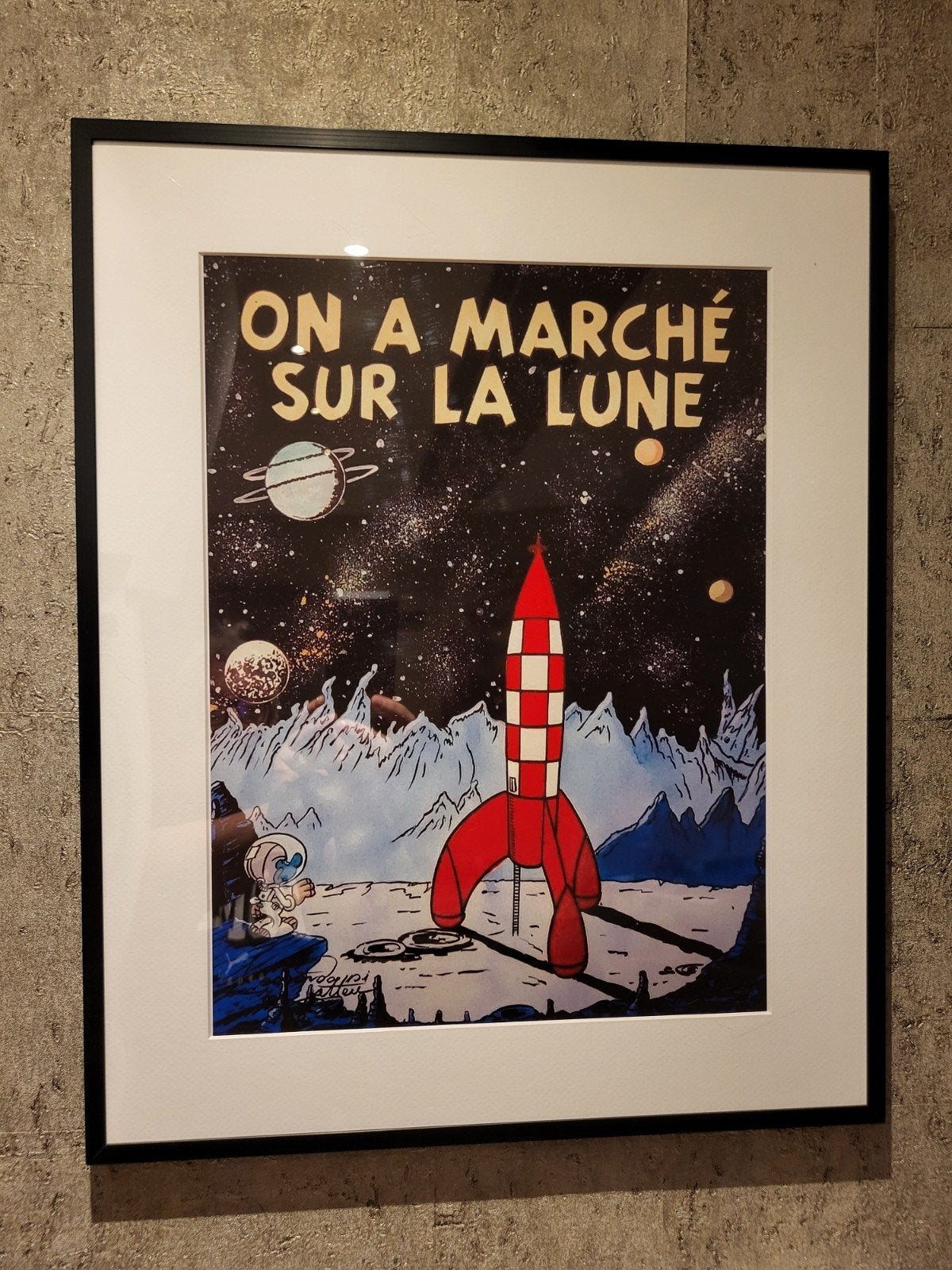 Kuifje, grappige posters met kader inclusief, Ophalen of Verzenden, Kuifje, Nieuw, Beeldje of Figuurtje