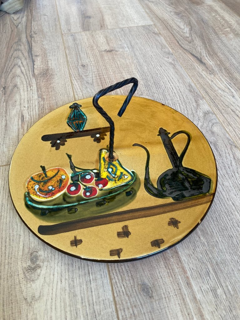 Brocante serveerschaal of kaasplateau van Poët Laval, Ophalen of Verzenden