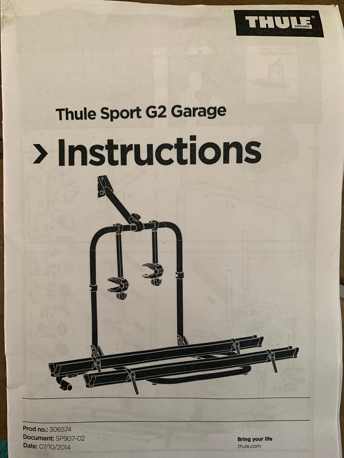 Thule Sport G2 Garage fietsendrager voor 2 fietsen, Ophalen, Zo goed als nieuw