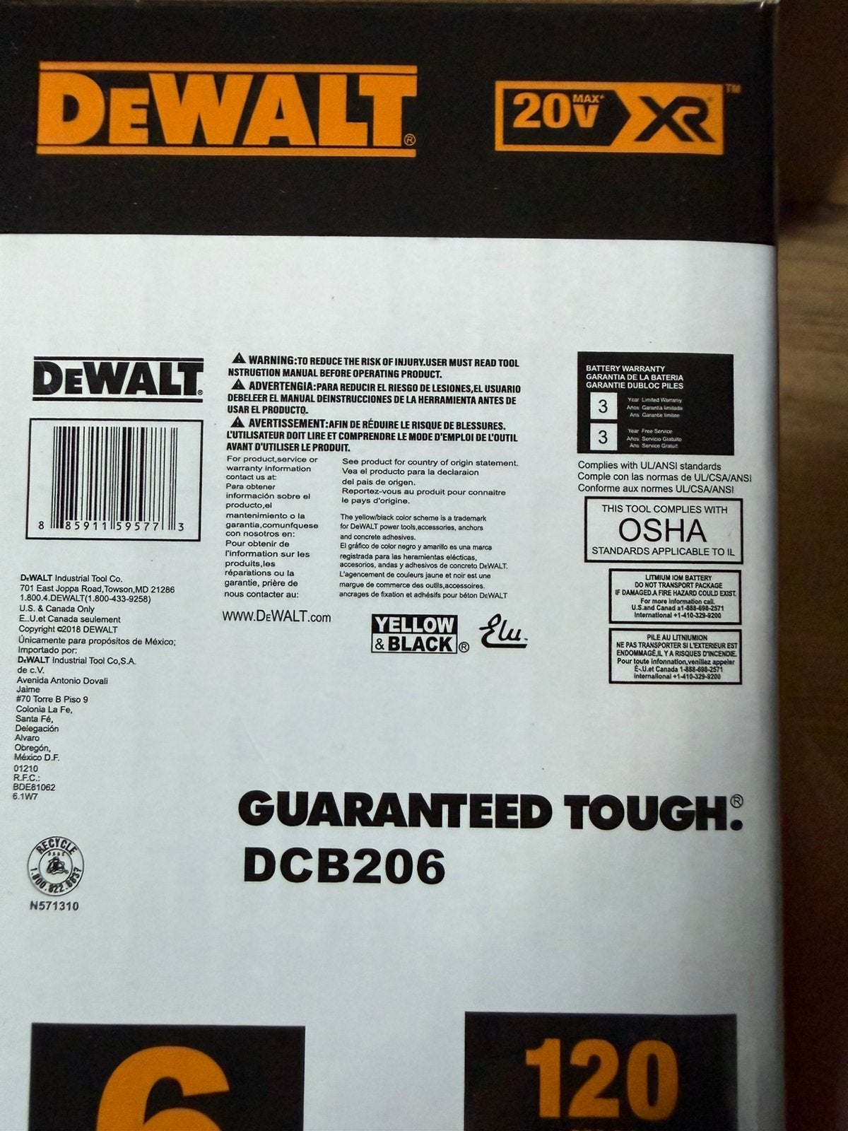 Foto 5 van DeWalt 6.0ah 120wh accu