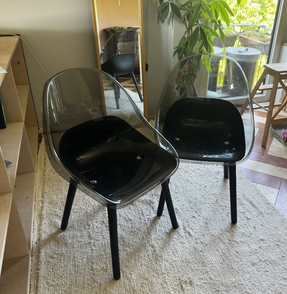 ikea baltsar stoelen 2x, Ophalen, Kunststof, Twee, Zwart