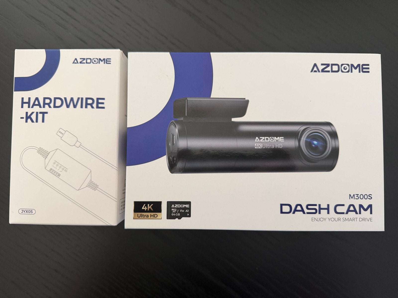 AZDOME M300S Dashcam 4K Ultra HD met Hardwire Kit, Ophalen of Verzenden, Zo goed als nieuw