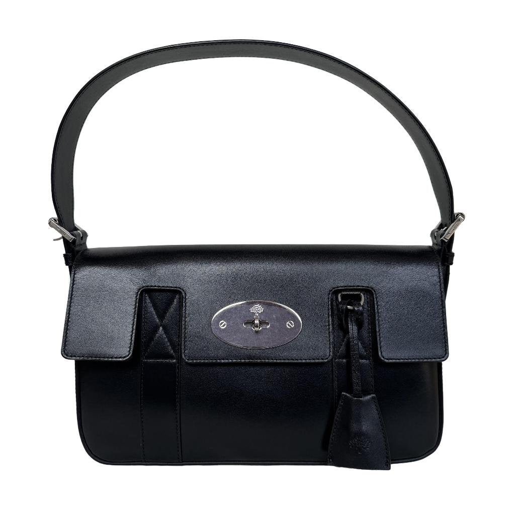 Mulberry east west bayswater zwart kalfsleer schoudertas sac, Ophalen of Verzenden, Zo goed als nieuw