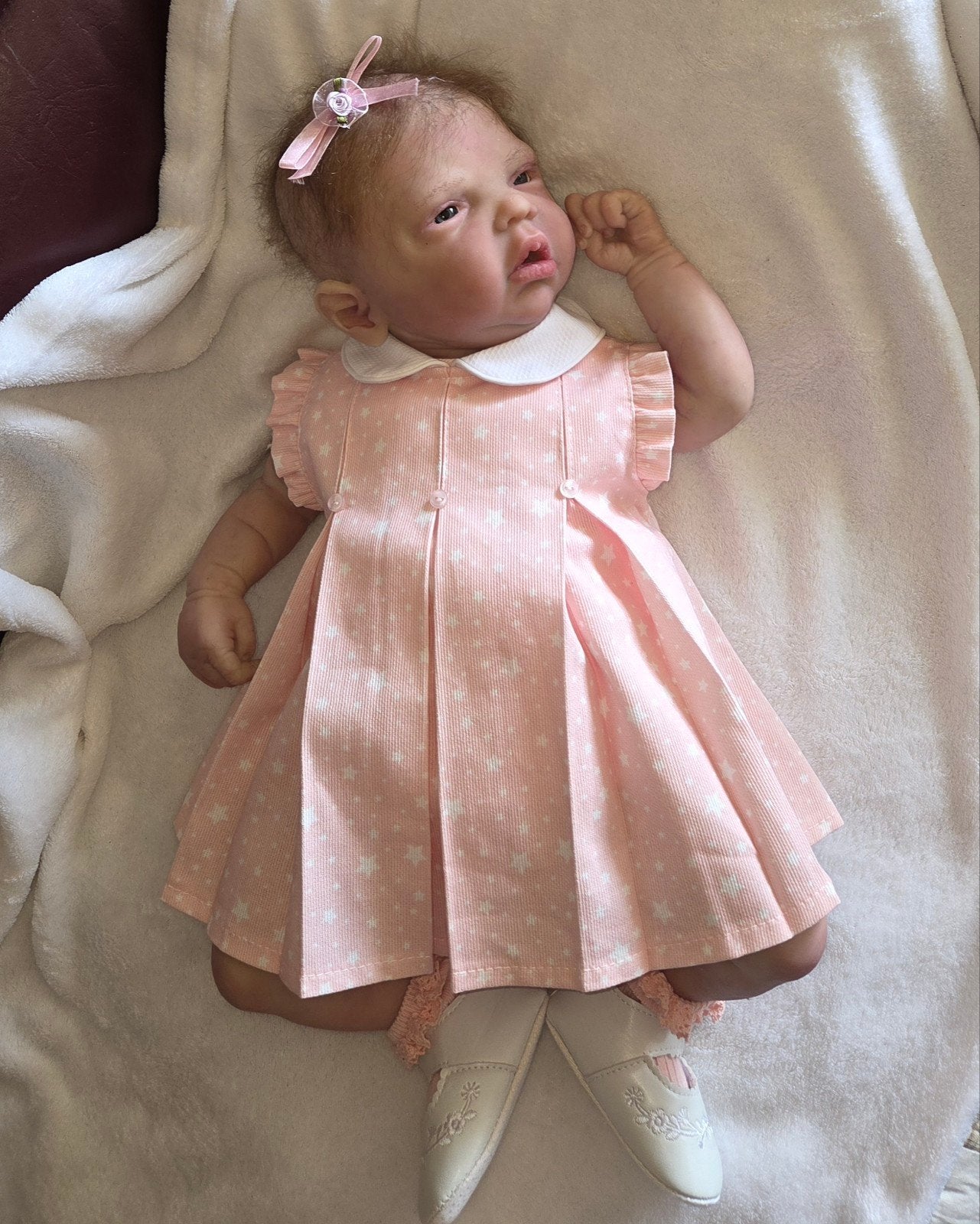 Siliconen baby., Verzamelen, Poppen, Zo goed als nieuw, Babypop, Ophalen of Verzenden