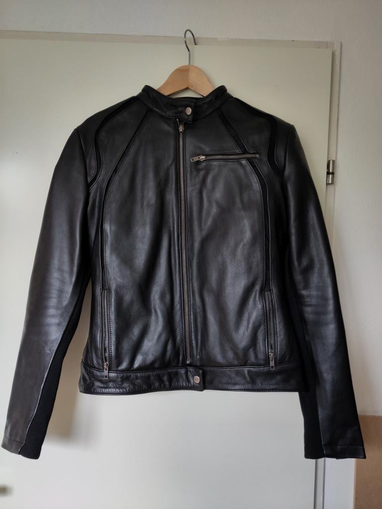 Stijlvol Zwart Leren Jasje - Zo Goed als Nieuw, Kleding | Dames, Maat 38/40 (M), Zwart, Ophalen of Verzenden, Onbekend