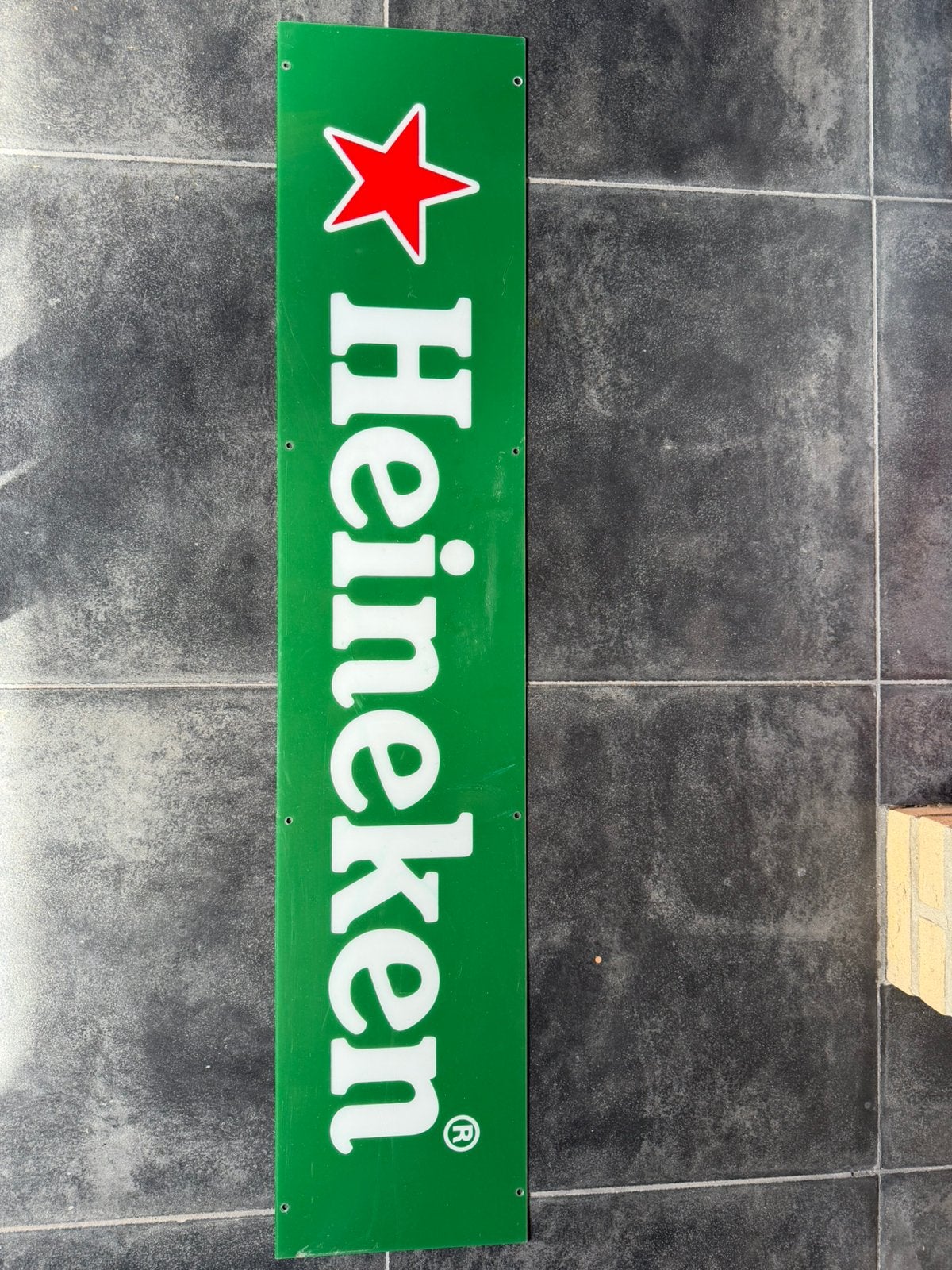 Heineken reclamebord, Ophalen of Verzenden, Zo goed als nieuw, Reclamebord, Plaat of Schild, Heineken