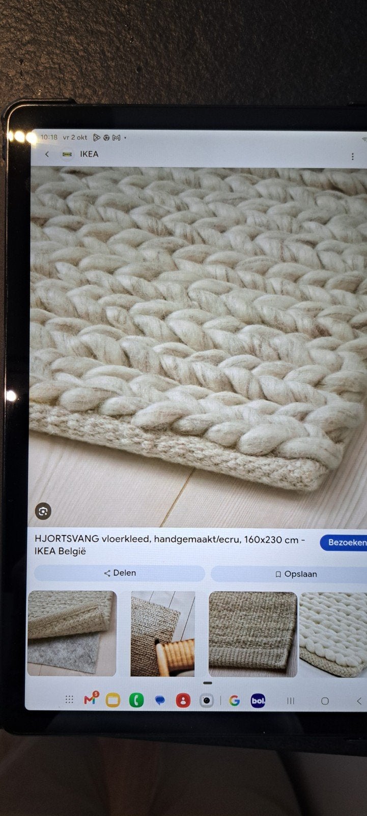 Foto 4 van IKEA HJORTSVANG 100% Wollen Vloerkleed 160x230
