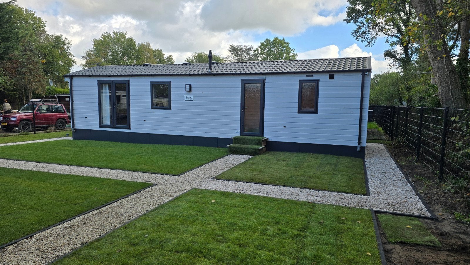 Chalet / Tiny House: Stebo Special 12x4m met 2 schuren, 2 slaapkamers, Verkoop zonder makelaar, Chalet, Noord-Brabant
