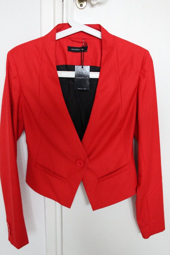 Modström merk jasje rood is nieuw 145,- mt S, Nieuw, Ophalen of Verzenden, Jasje, Maat 36 (S)