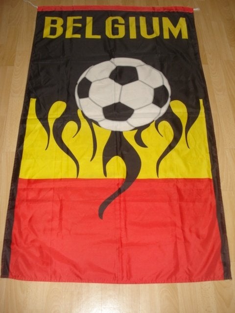 BELGIUM VLAG ( ZIE TEKST , FOTO'S ), Ophalen of Verzenden, Zo goed als nieuw