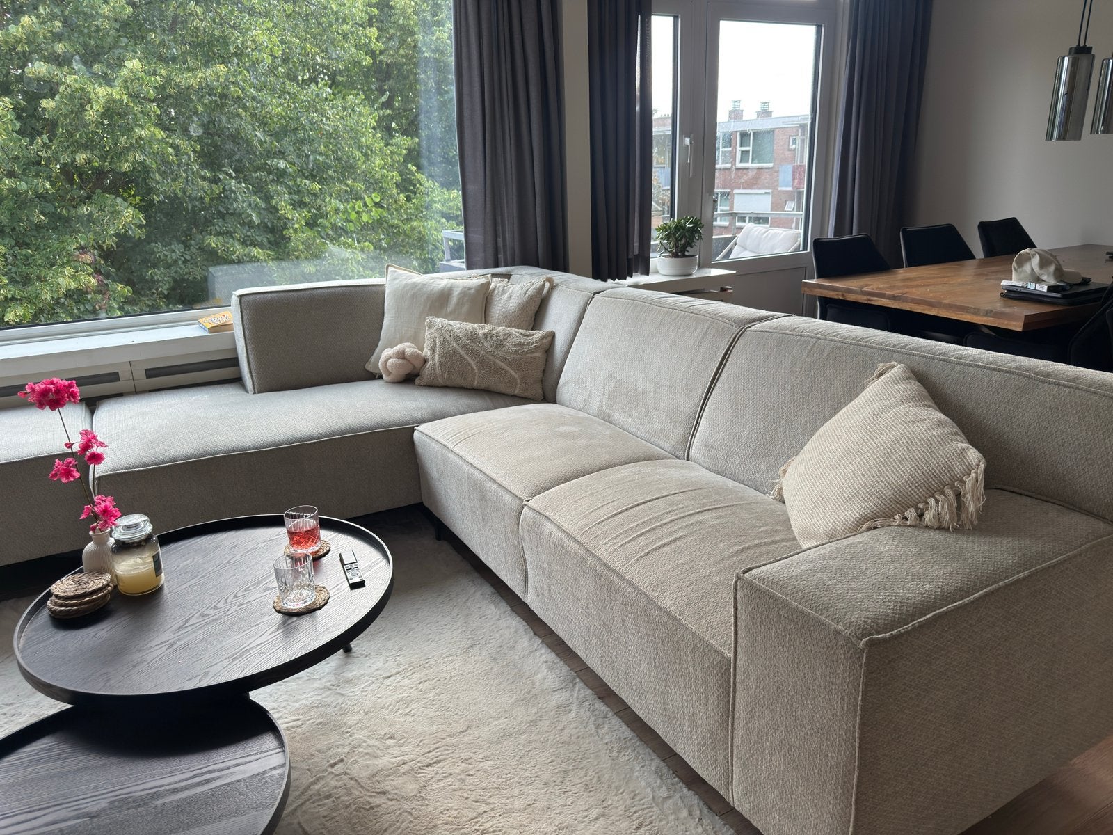 Hoekbank Puck van HACO + Hocker | Nog geen jaar oud!, Huis en Inrichting, Banken | Complete zithoeken, Ophalen, Zo goed als nieuw