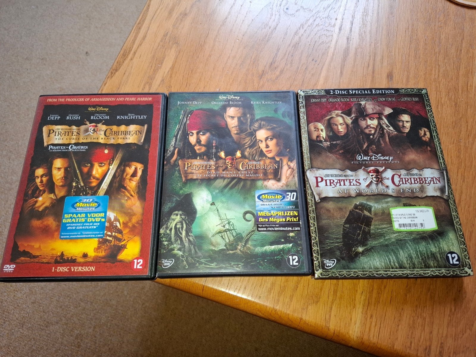 Pirates of the Caribbean: Deel 1, 2 & 3 (NL ondertiteld), Nederlands, Actie, Ophalen of Verzenden, Zo goed als nieuw