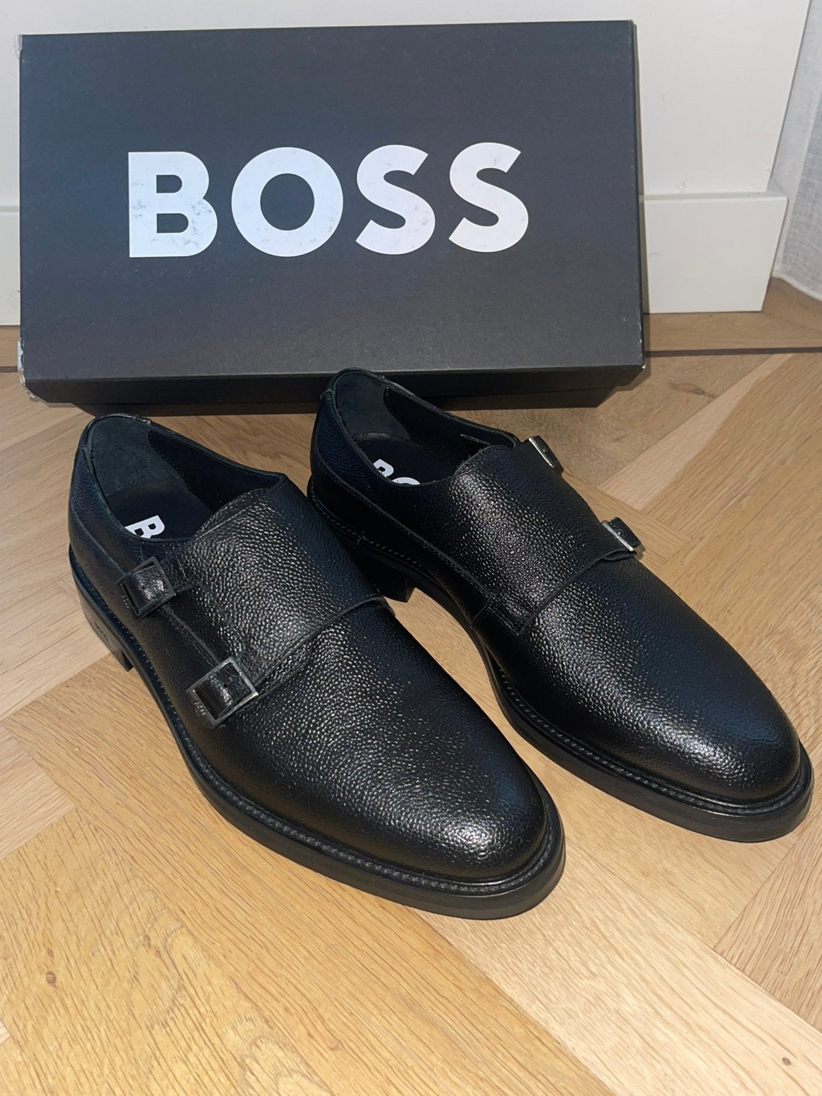 Nieuw Hugo Boss Larry Monk Strap Schoenen – Maat 44, Zwart, Nieuw, Ophalen of Verzenden, Gespschoenen
