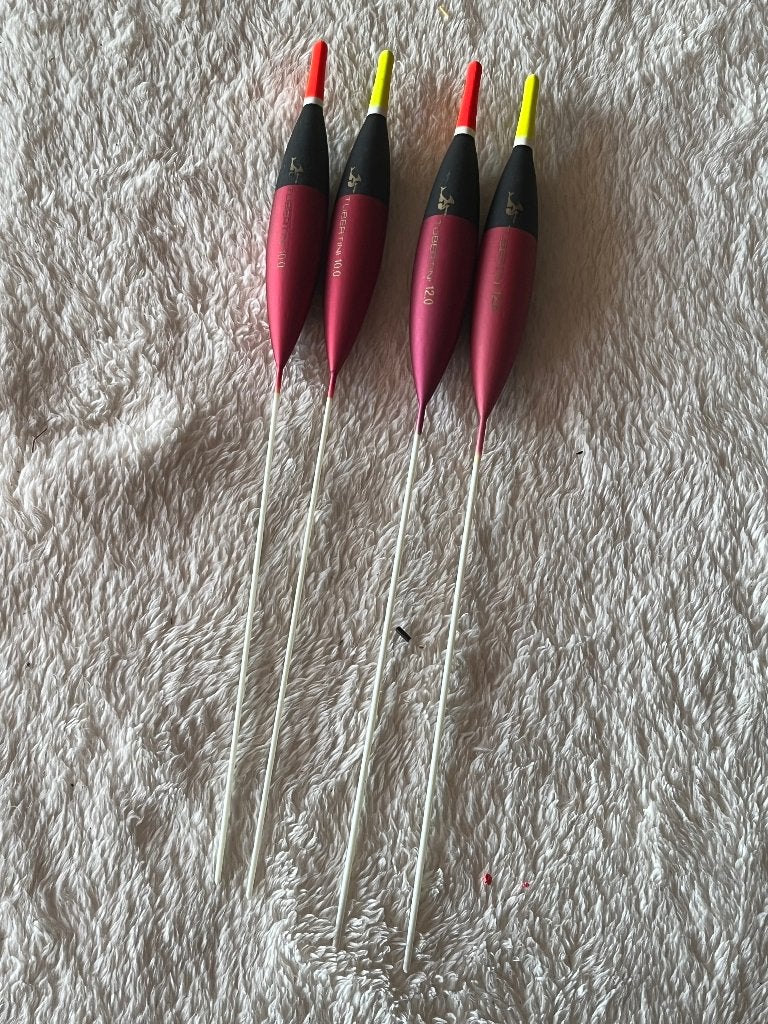 adv 193 / NIEUW serie 4 dobbers TUBERTINI, Ophalen of Verzenden, Nieuw, Dobber of Lood