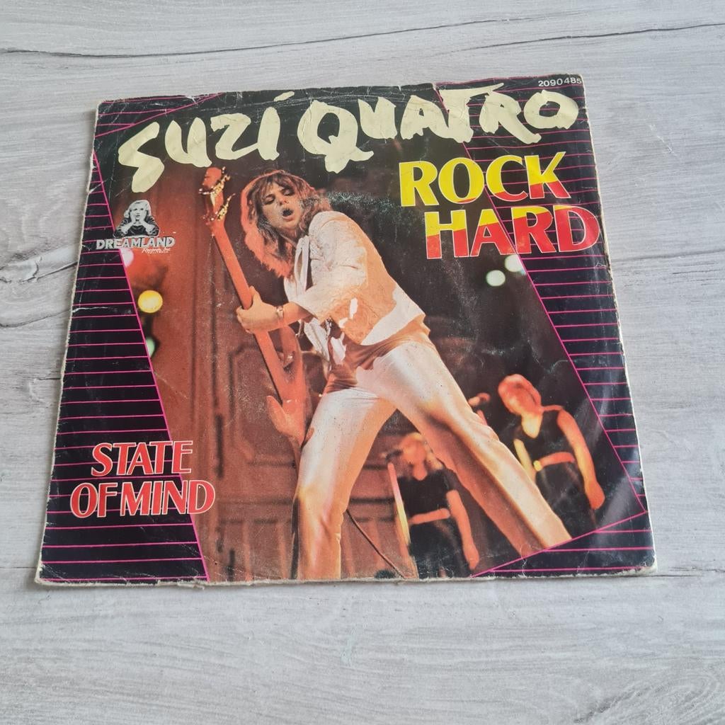 Suzi Quatro - Rock Hard / State of Mind (Single), Cd's en Dvd's, Vinyl Singles, Ophalen of Verzenden, Gebruikt, Rock en Metal