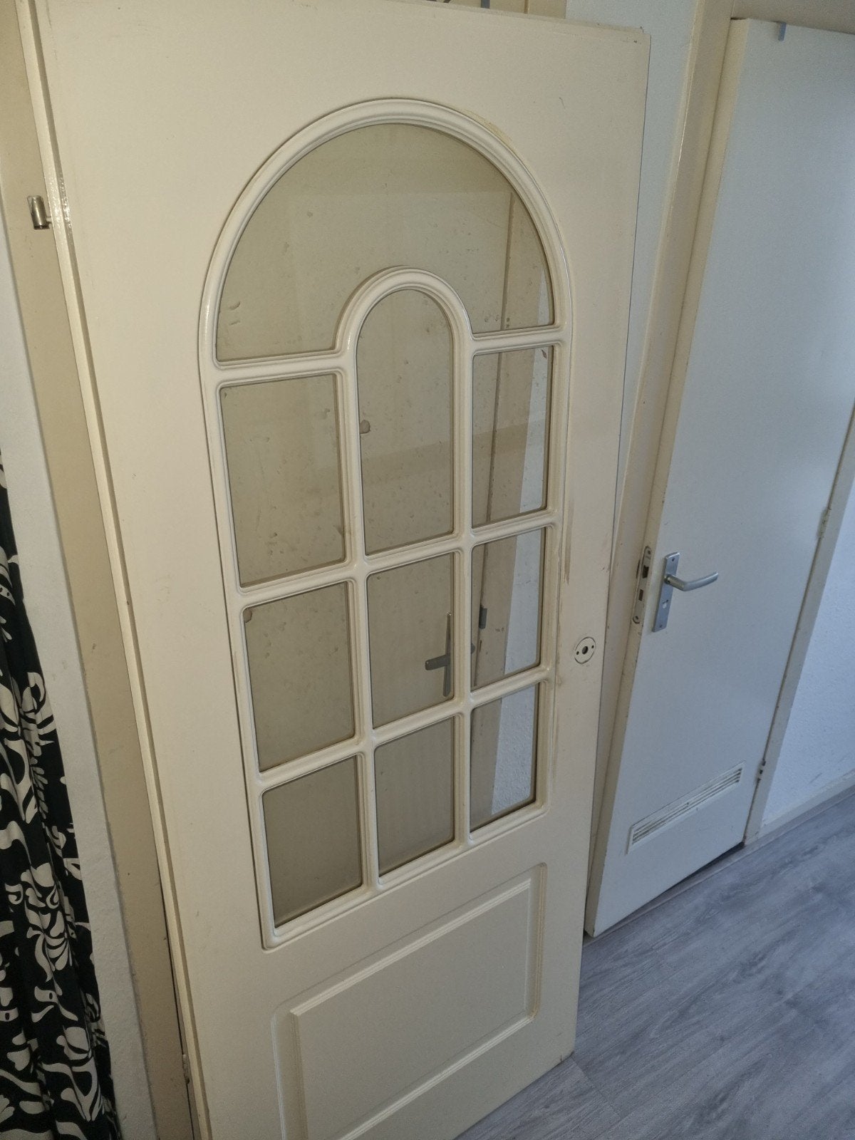 Opdekdeur 83x200.5 cm met glas en rechtsdraaiend, Ophalen of Verzenden
