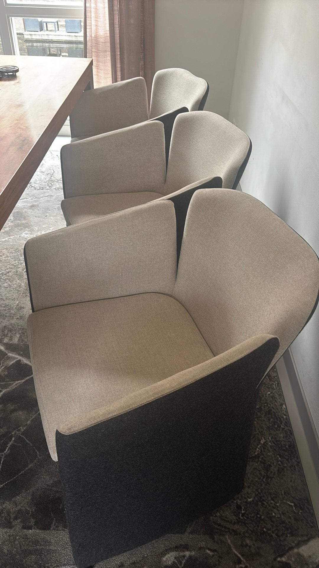 Set van 6 stoffen eetkamerstoelen Montis Lotus, Ophalen, Gebruikt, Overige kleuren, Stof