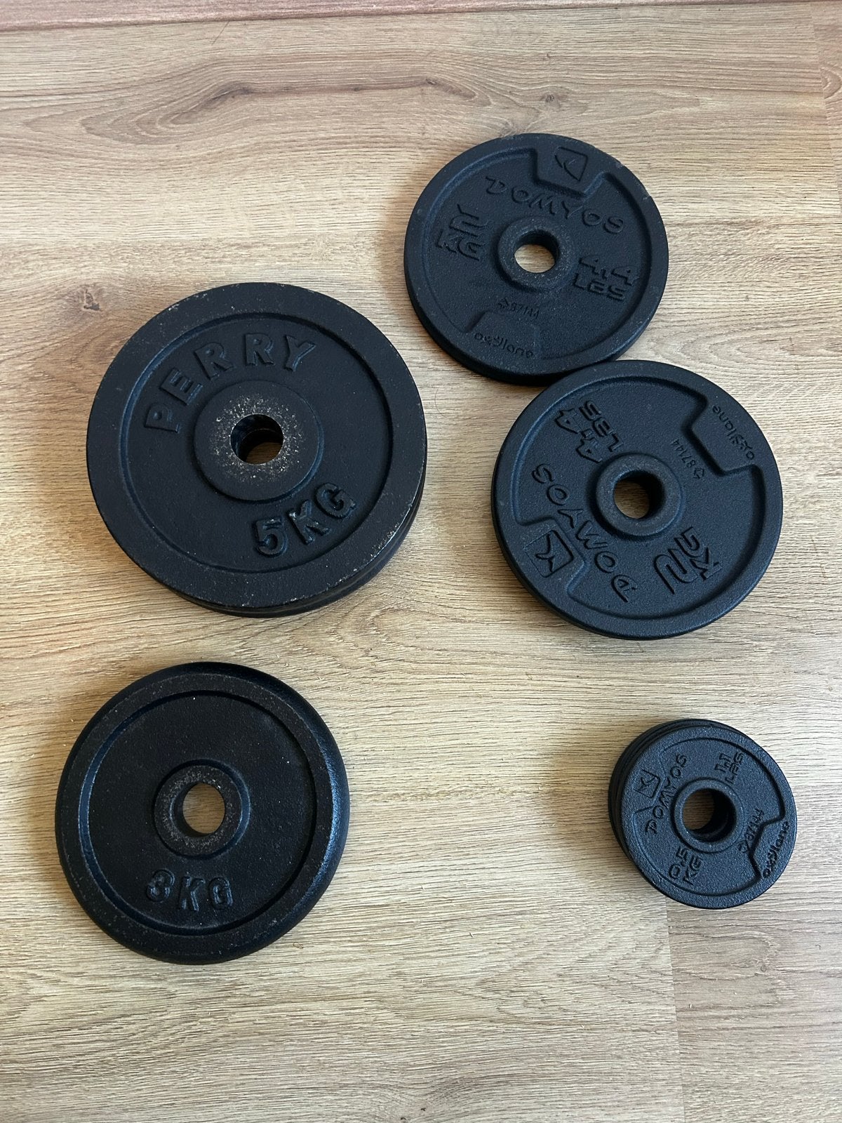 Diverse Halterschijven - 0.5kg, 1.25kg, 2kg, 5kg, Sport en Fitness, Fitnessmaterialen, Ophalen, Gebruikt, Armen, Halterschijven
