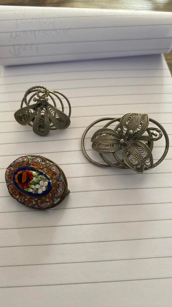 Antieke broches, Sieraden, Tassen en Uiterlijk, Broches, Zo goed als nieuw, Overige materialen, Zilver, Ophalen of Verzenden