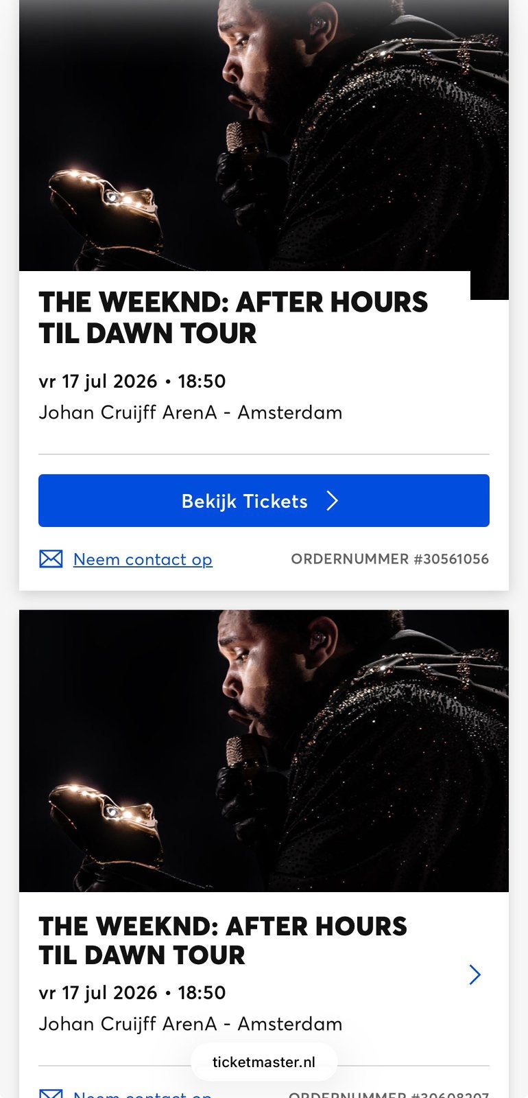 The weeknd: after hours til dawn tour tickets, Twee personen, Oktober