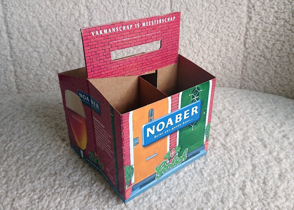 Grolsch Noaber 4-pack karton, Ophalen of Verzenden, Reclamebord, Plaat of Schild, Grolsch