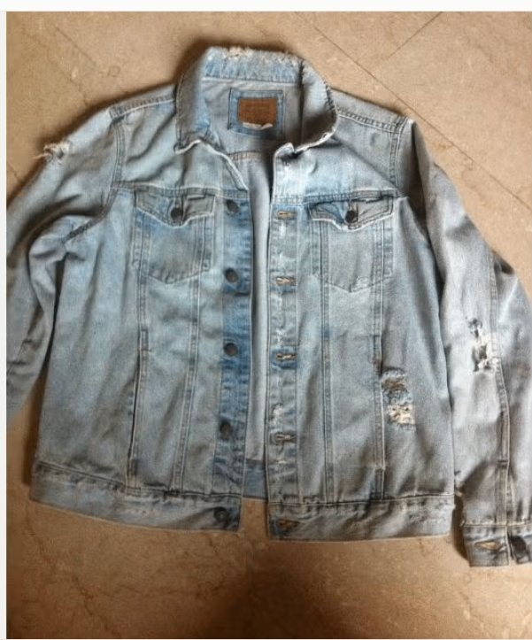 Spijkerjack Pull&Bear mt L blauw, Maat 52/54 (L), Blauw, Ophalen of Verzenden, Zo goed als nieuw