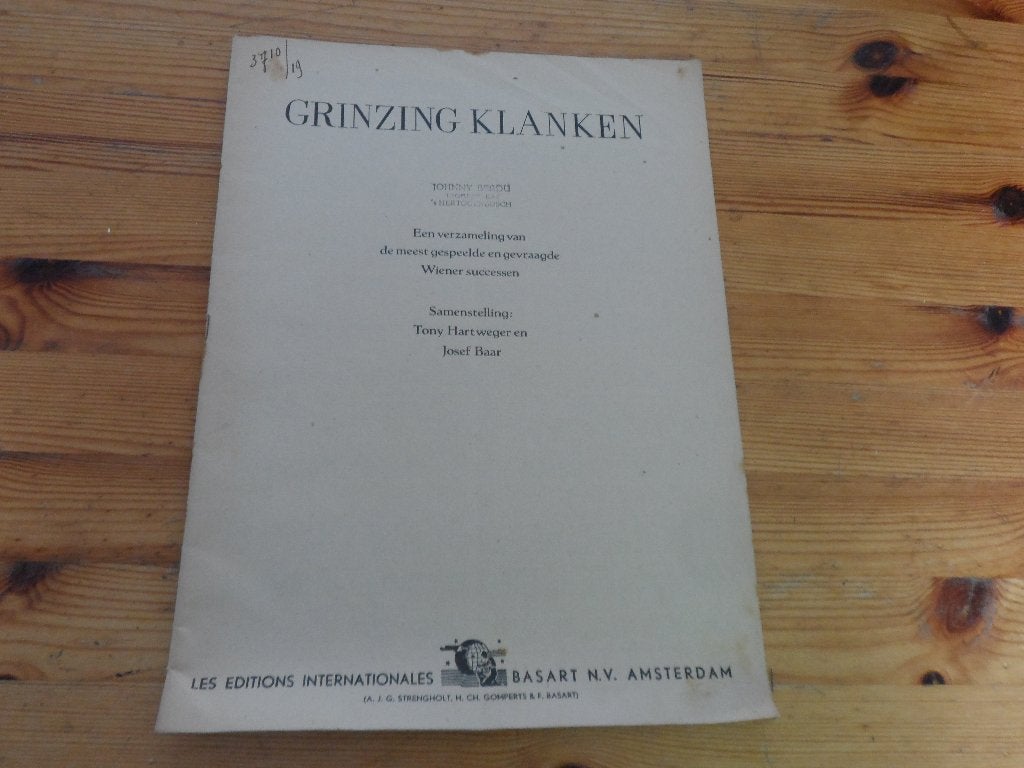 Grinzing klanken - hartweger / baar, Muziek en Instrumenten, Zang, Gebruikt, Ophalen of Verzenden, Artiest of Componist