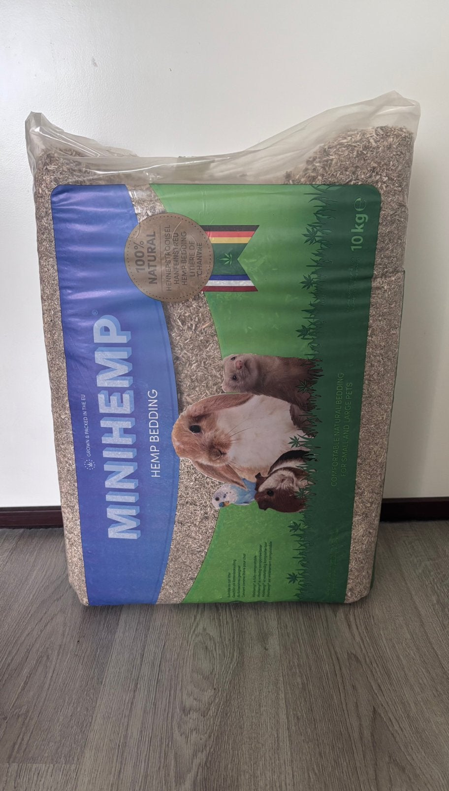 Minihemp Hennepvezel Bodembedekking (10 kg / ca. 48L), Ophalen, Zo goed als nieuw, Verzorging
