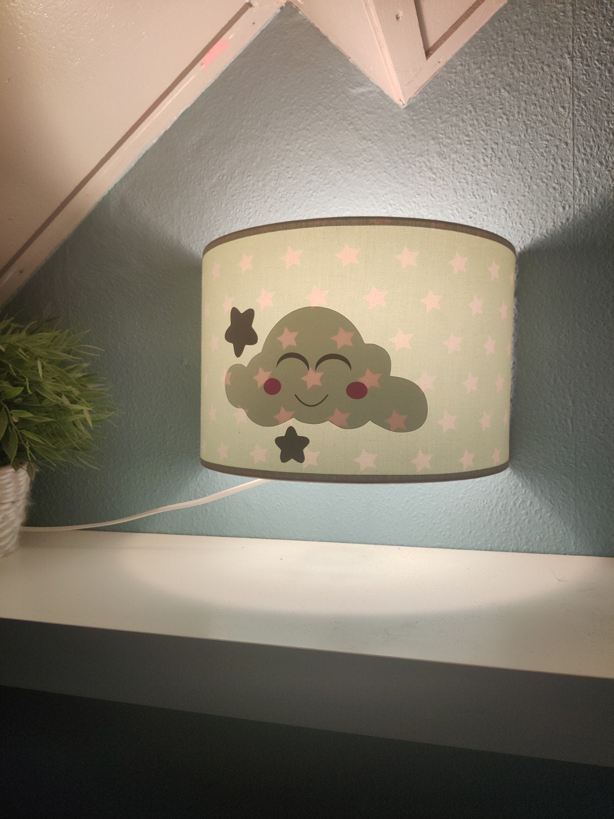 Nachtlampje met wolk en sterren, schattig!, Ophalen of Verzenden, Zo goed als nieuw