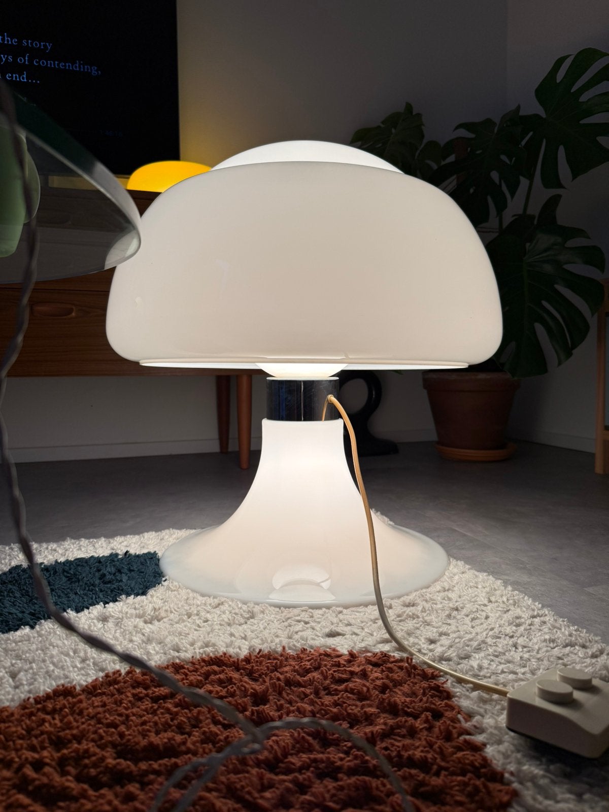 Vintage design Mushroom lamp - 70s, Ophalen, Zo goed als nieuw