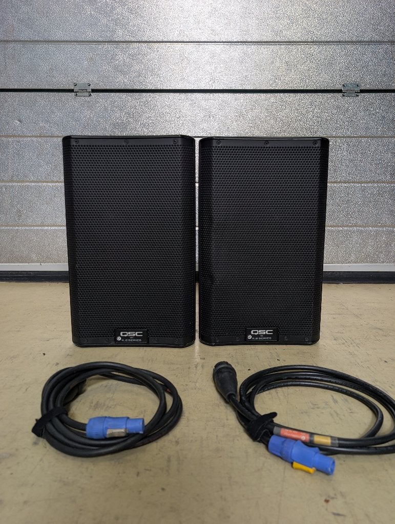 Qsc K8.2 speaker set, Inclusief kabels, Speakerset, Zo goed als nieuw, Ophalen
