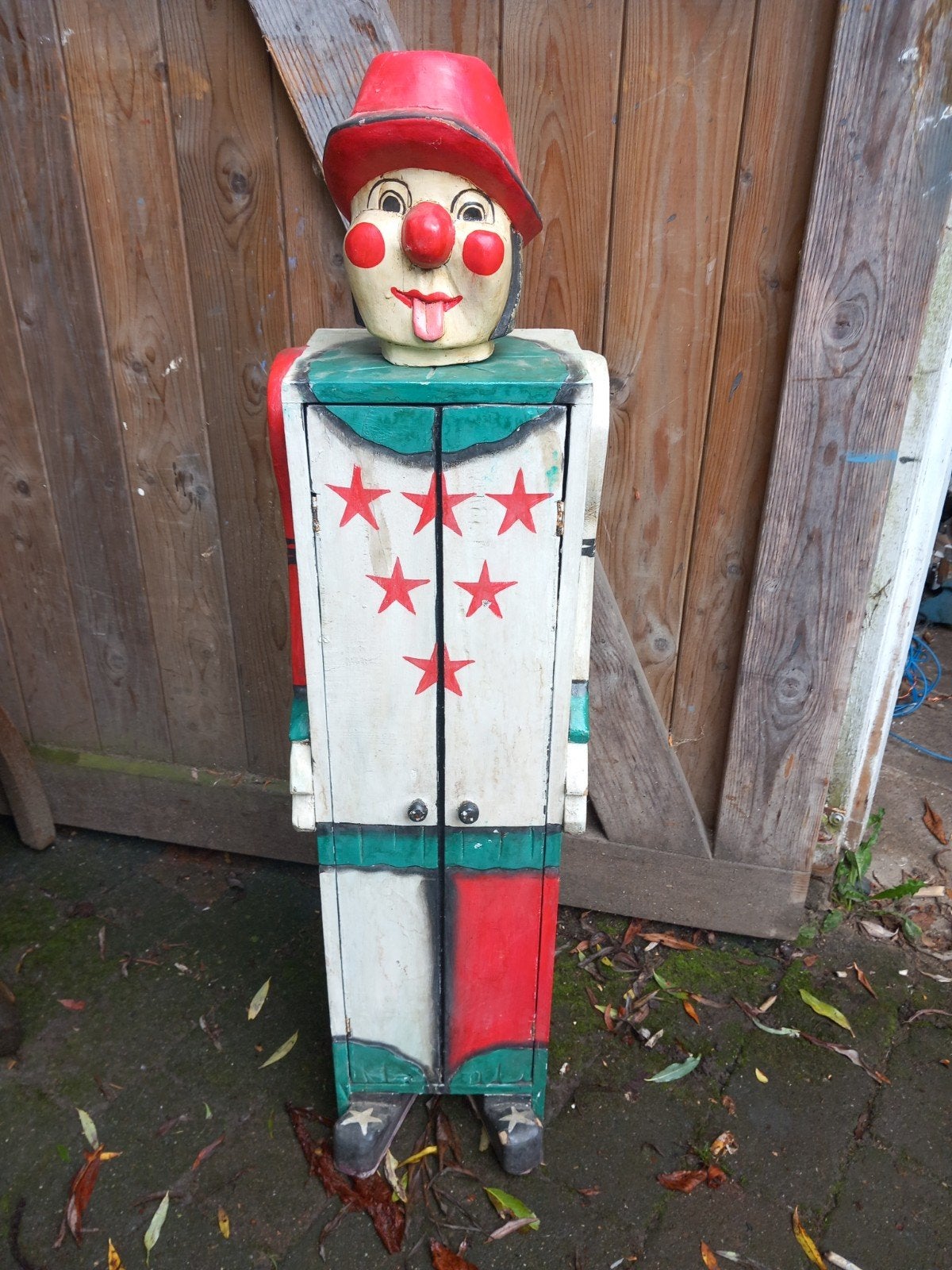 Vintage Circus Pop Clown Kastje - Uniek Decoratiestuk, Ophalen of Verzenden