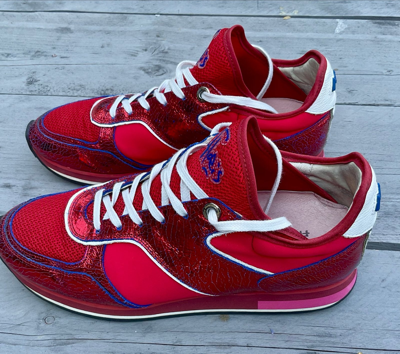 Floris van Bommel Dames Sneakers Rood Maat 40 (Model 85261), Ophalen of Verzenden, Zo goed als nieuw, Rood, Sneakers of Gympen