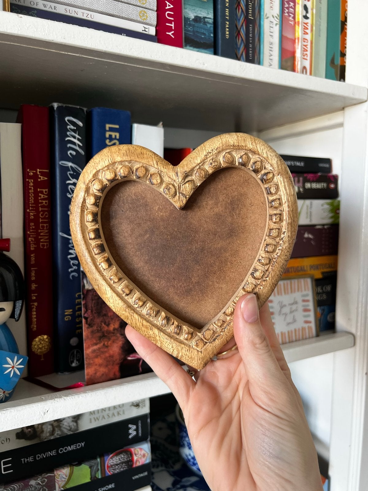 Houten hart fotolijstje - Sissy Boy, Antiek en Kunst, Kunst | Beelden en Houtsnijwerken, Overige onderwerpen, Houtsnijwerk, Minder dan 20 cm