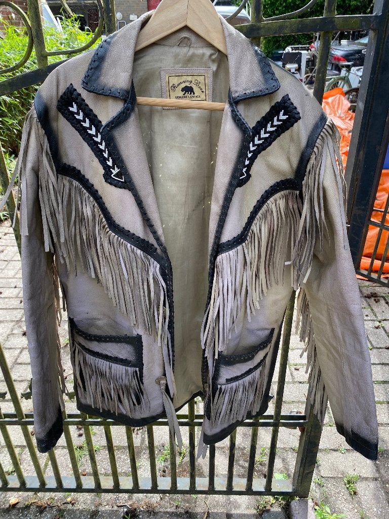 diverse vintage leren jassen, Ophalen of Verzenden, Gedragen, Maat 52/54 (L), Overige kleuren