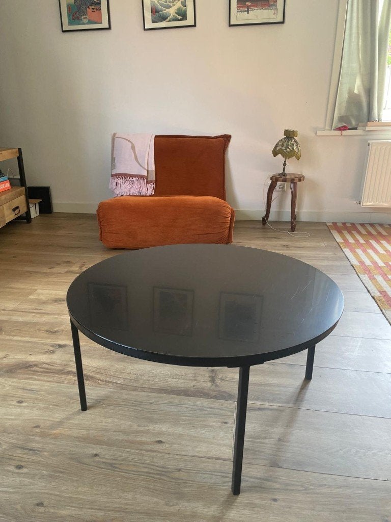 Round coffee table black, Ophalen, Gebruikt, 50 tot 100 cm, 50 tot 100 cm