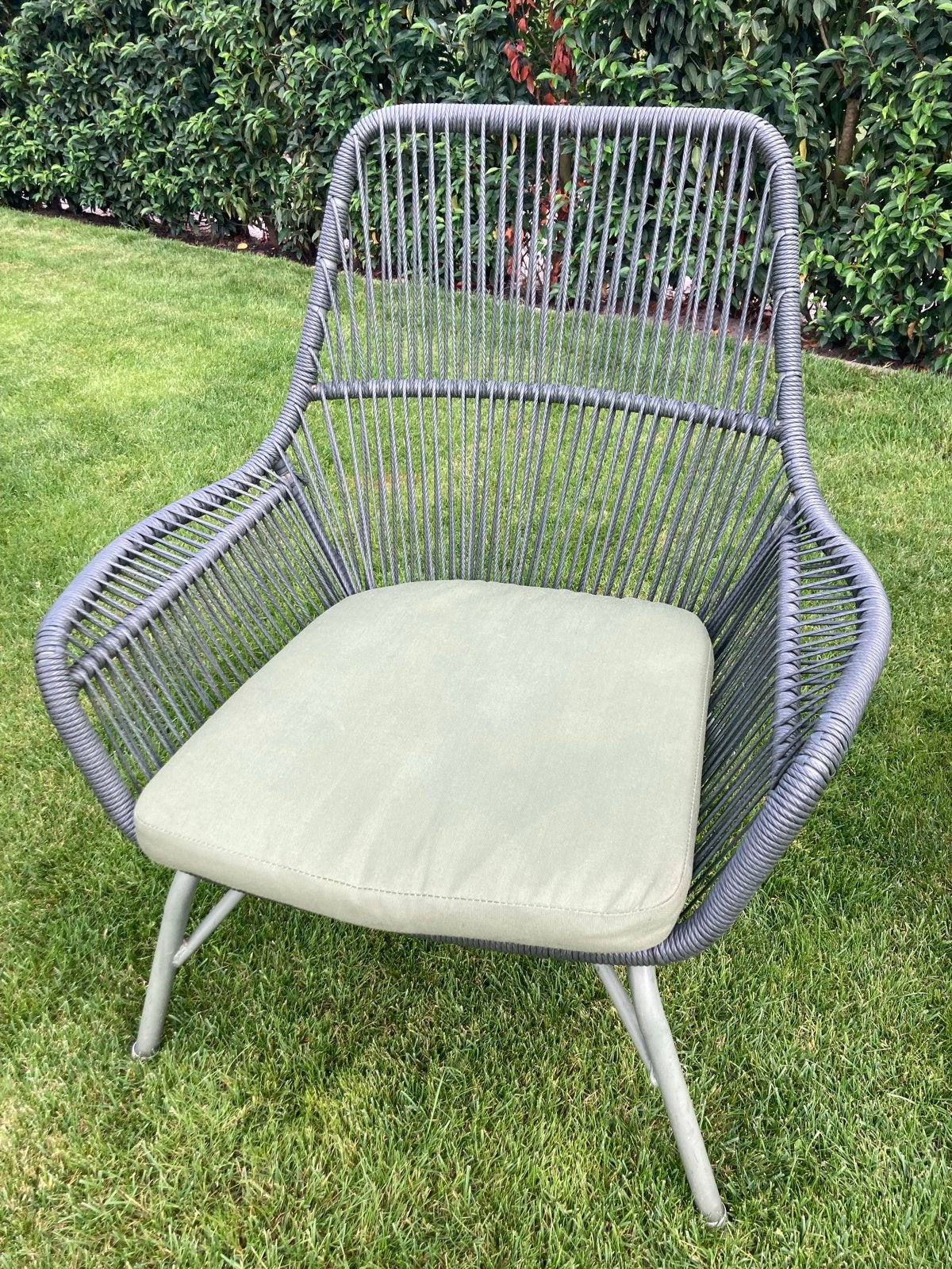 Loungeset met 2 stoelen en bijzettafel, Kunststof, Gebruikt, Loungeset, Stoel