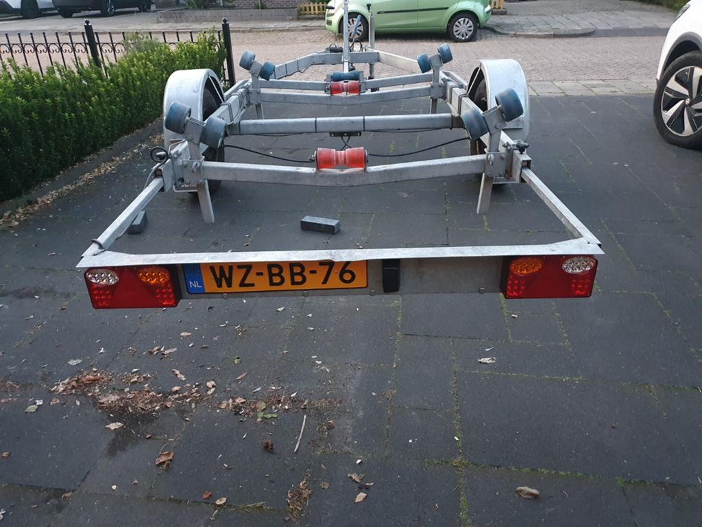 Vlemmix trailer 1200kg ledverlichting neuswiel boegsteun, Ophalen, Minder dan 1500 kg, Minder dan 6 meter, Zo goed als nieuw