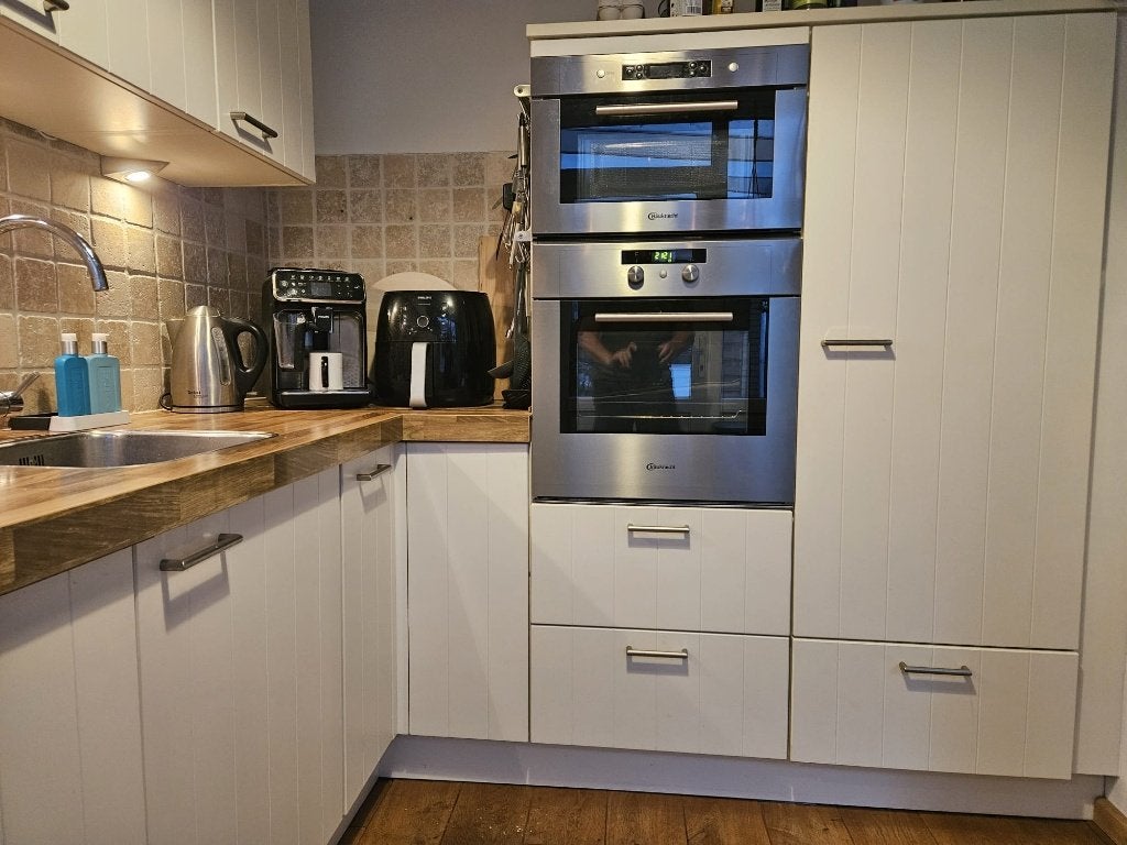 Keuken te koop wegens verbouwing, Ophalen, Gebruikt, Hoekkeuken, Hoogglans of Gelakt