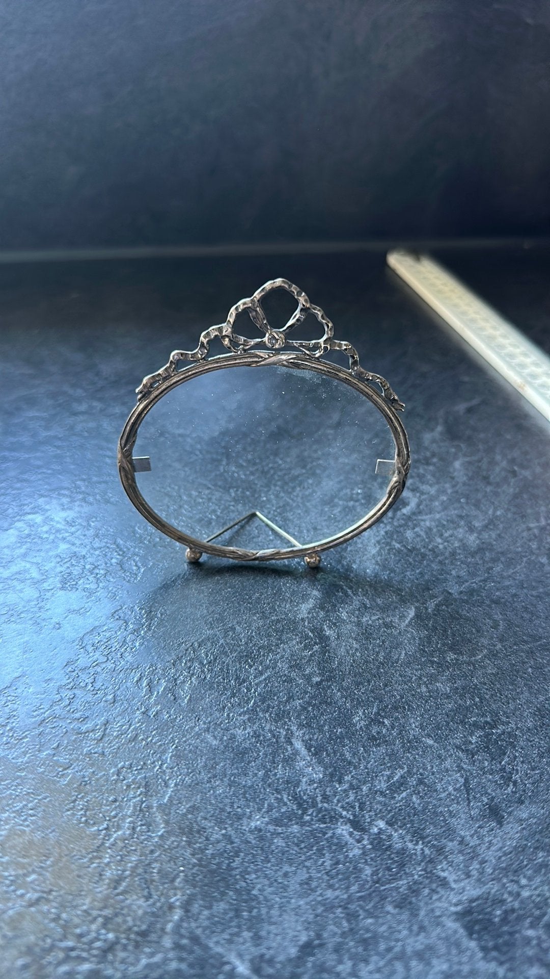 Fotolijstje zilver strik, Antiek en Kunst, Ophalen of Verzenden, Zilver
